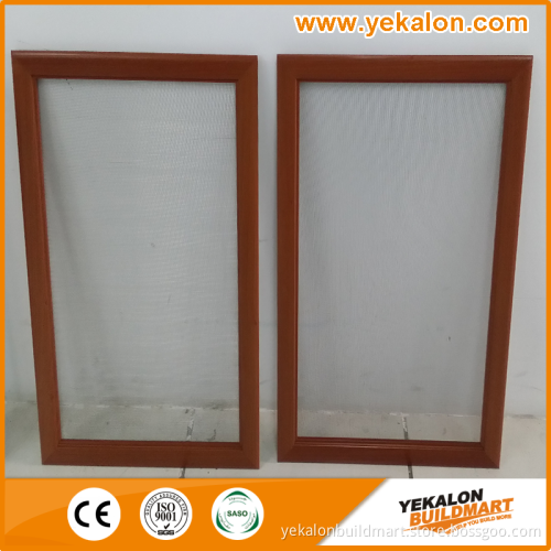 Hot Sale Red Sandalwood wood Grain Transfer Aluminum Sliding Window with Screen from China Supplier